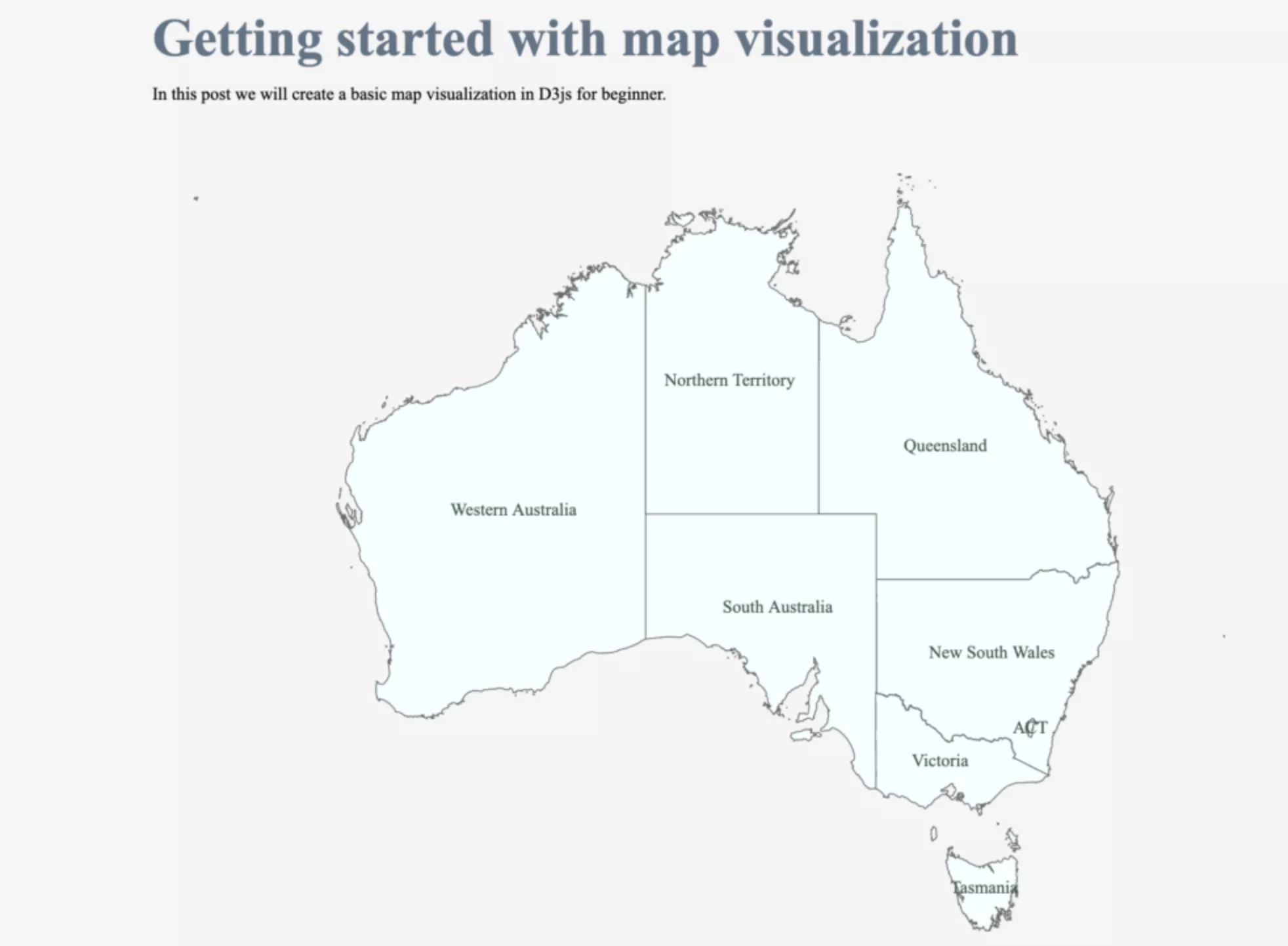 Basic Map Visualization